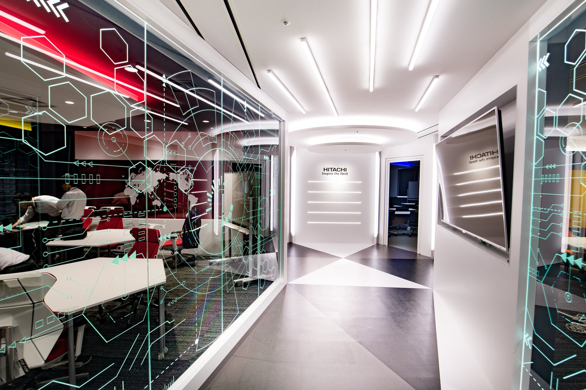 フロア(エントランスから):日立サイバーセキュリティセンター