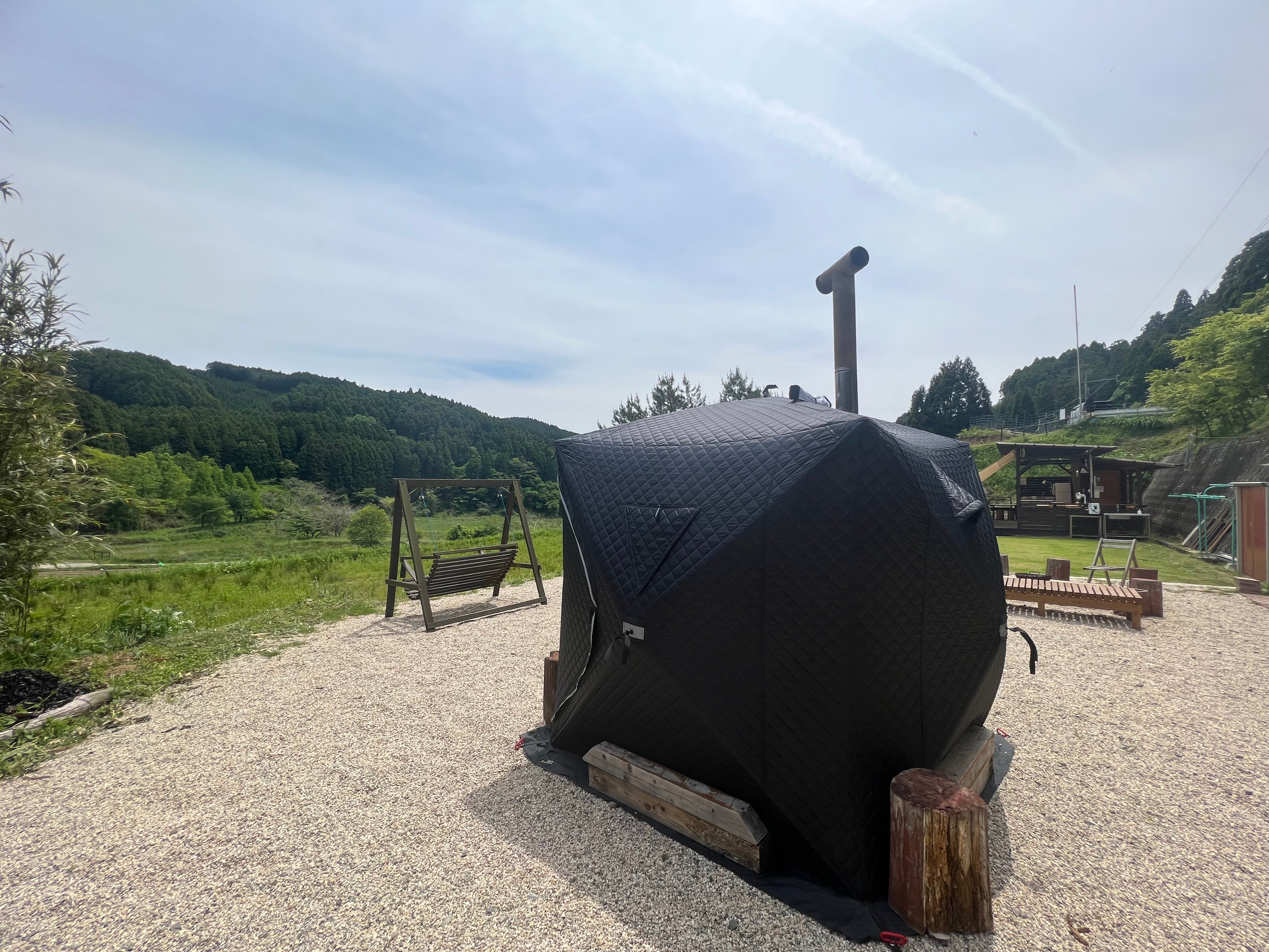 むおんきゃんぷでは、テントサウナレンタルを行っている