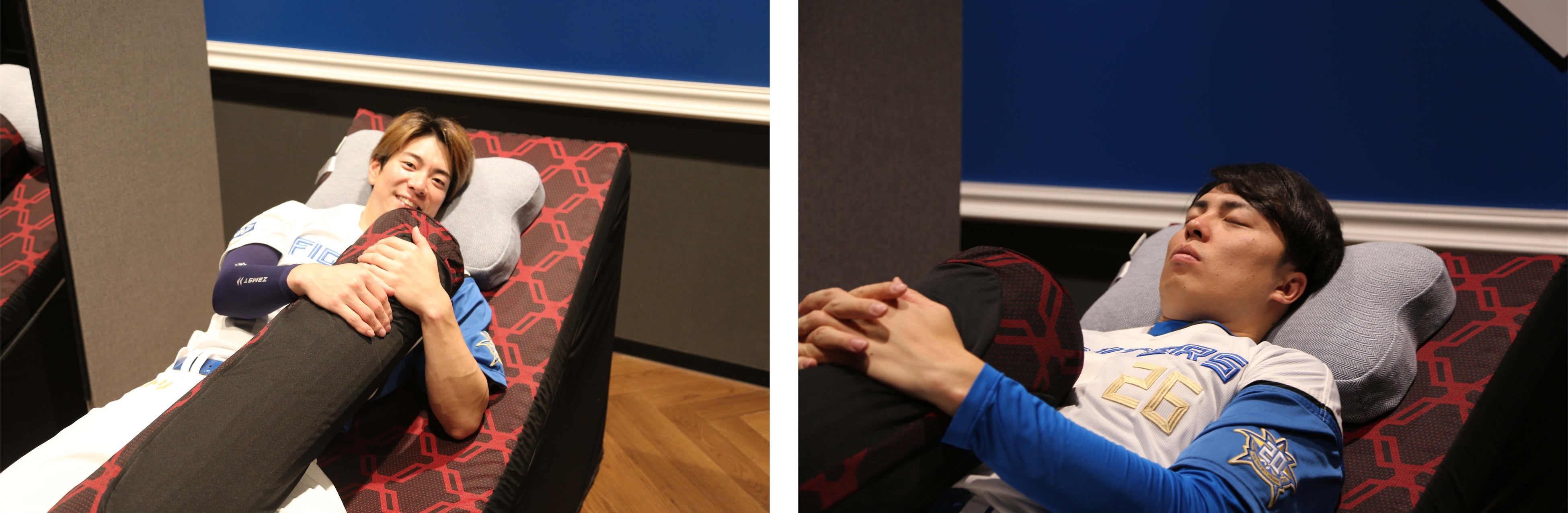 左）松本剛選手　右）田中正義選手