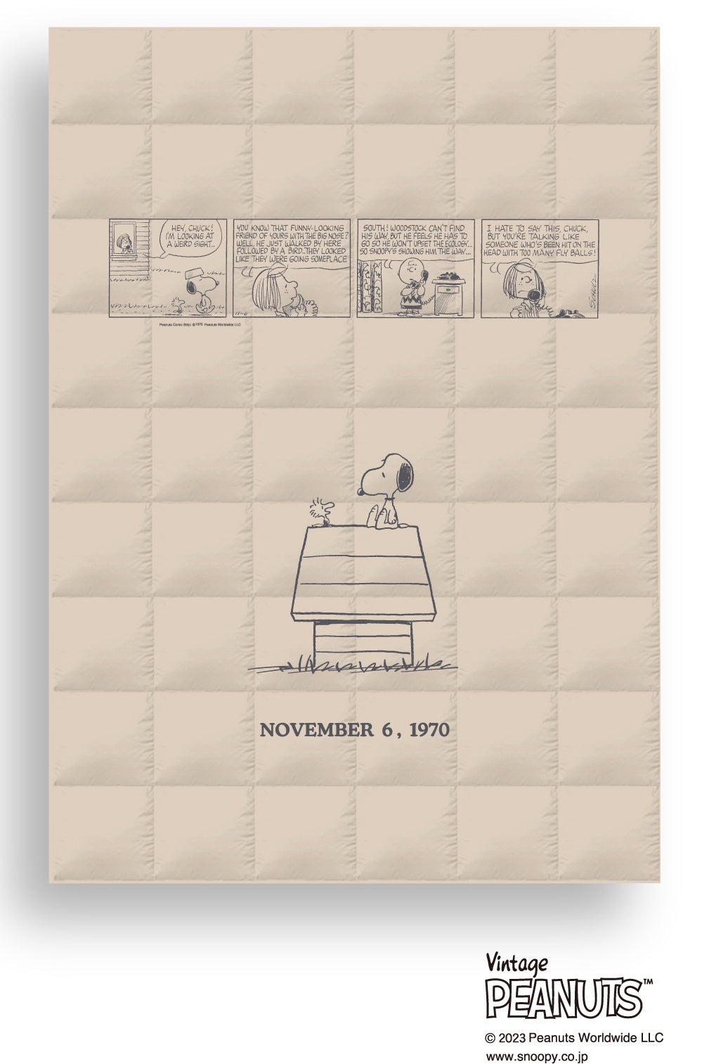 PEANUTS メモリアルアイダー羽毛肌掛けふとん