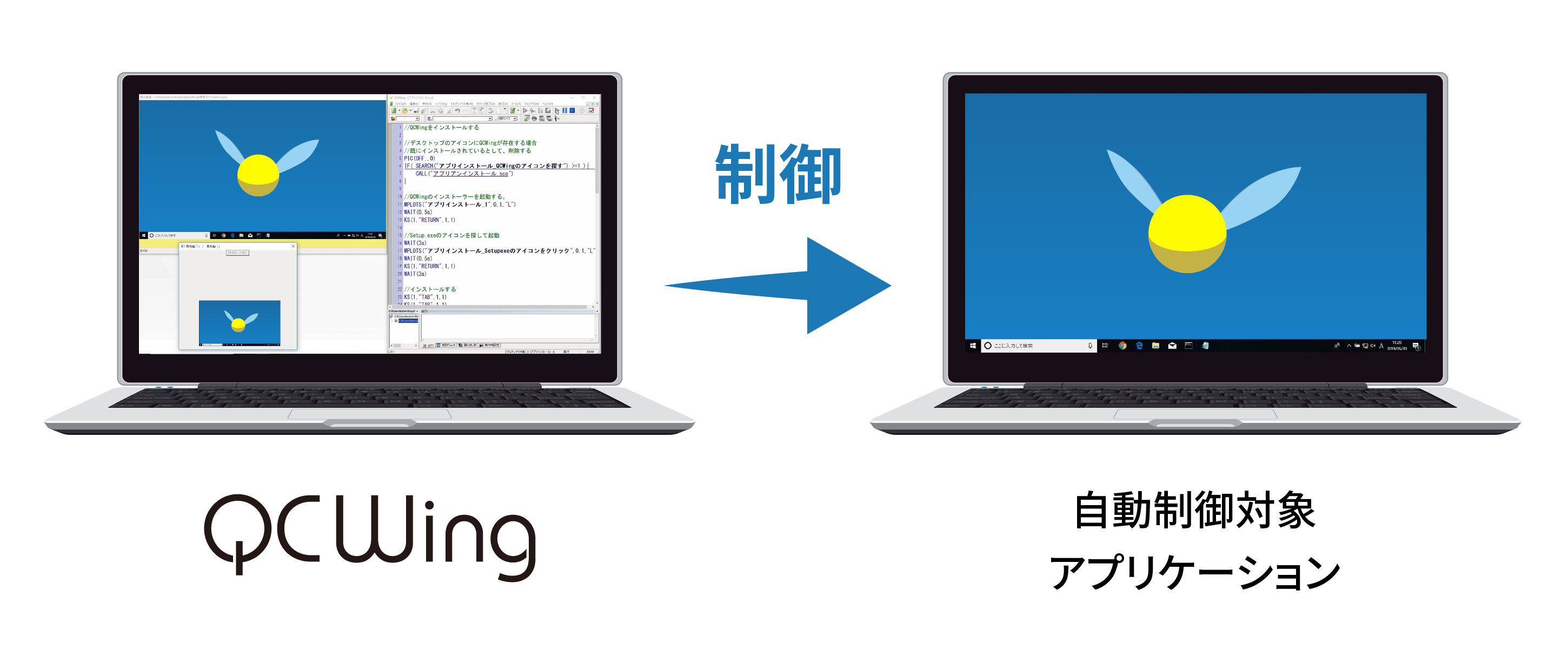 QCWingの自動化イメージ