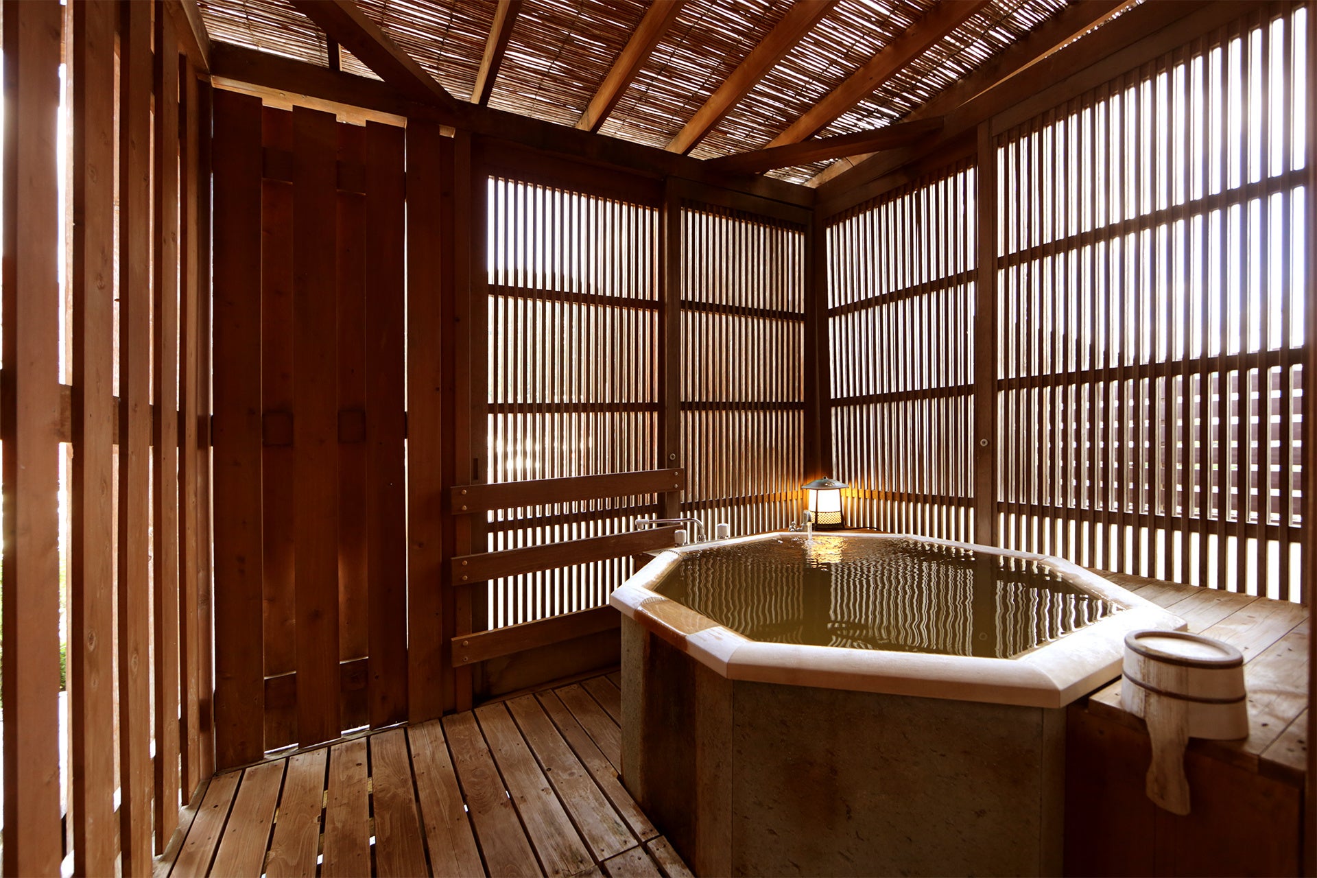 露天風呂付の客室も