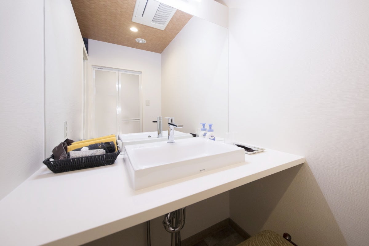 広々とした洗面台
