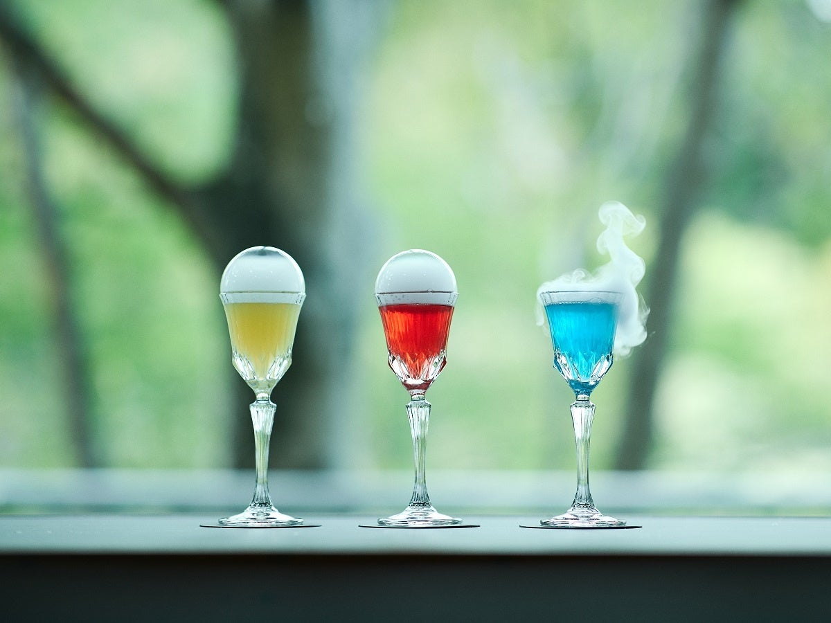 シャボン玉の演出に心躍るウェルカムドリンク