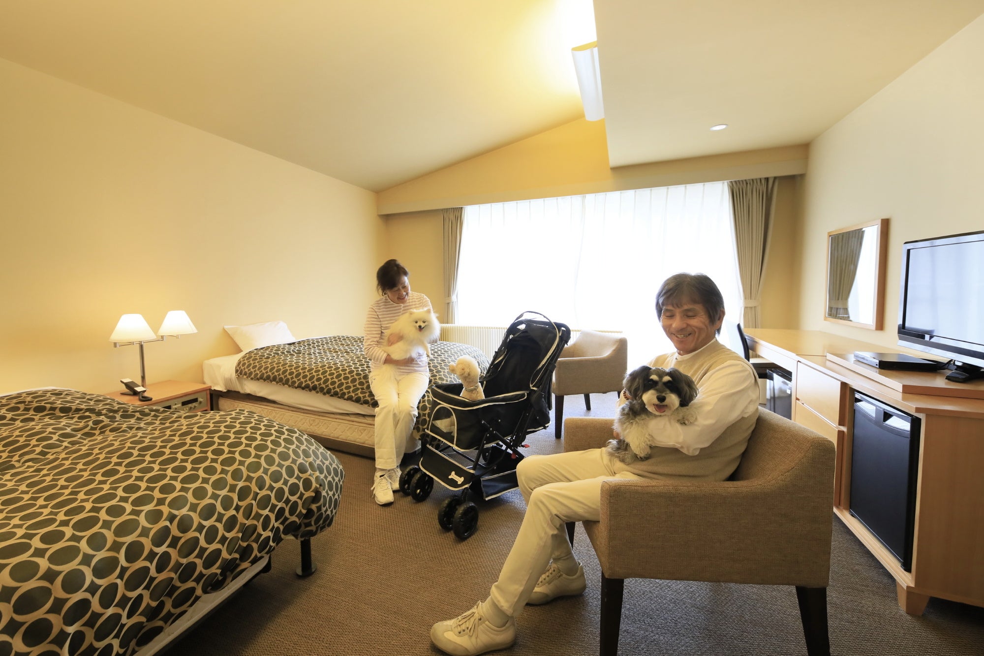 お部屋でもわんちゃんとお寛ぎいただけます