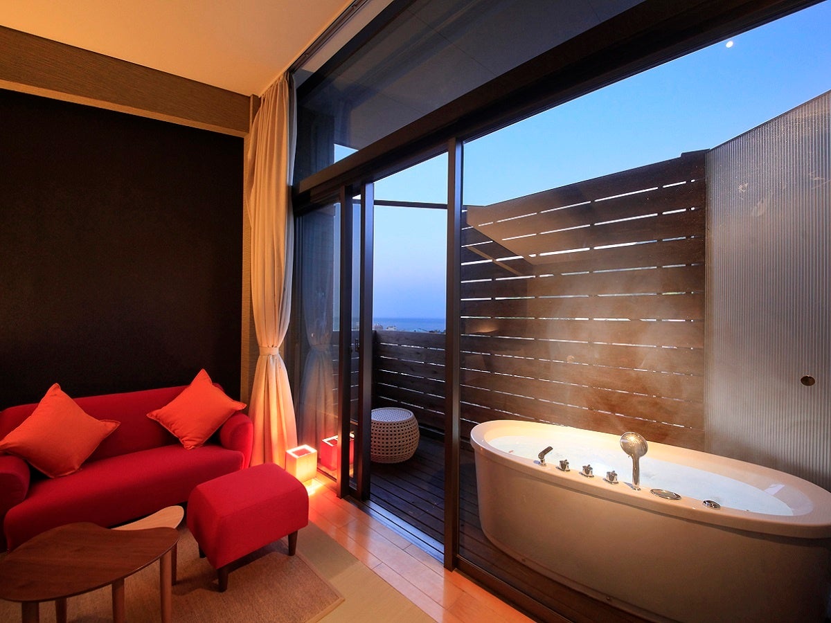 【熱海TENSUI】最上階露天風呂付ツイン和室