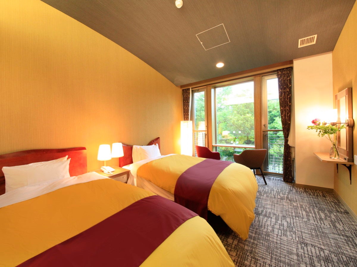 【箱根風雅】洋室ツインはひとり旅にもおすすめ