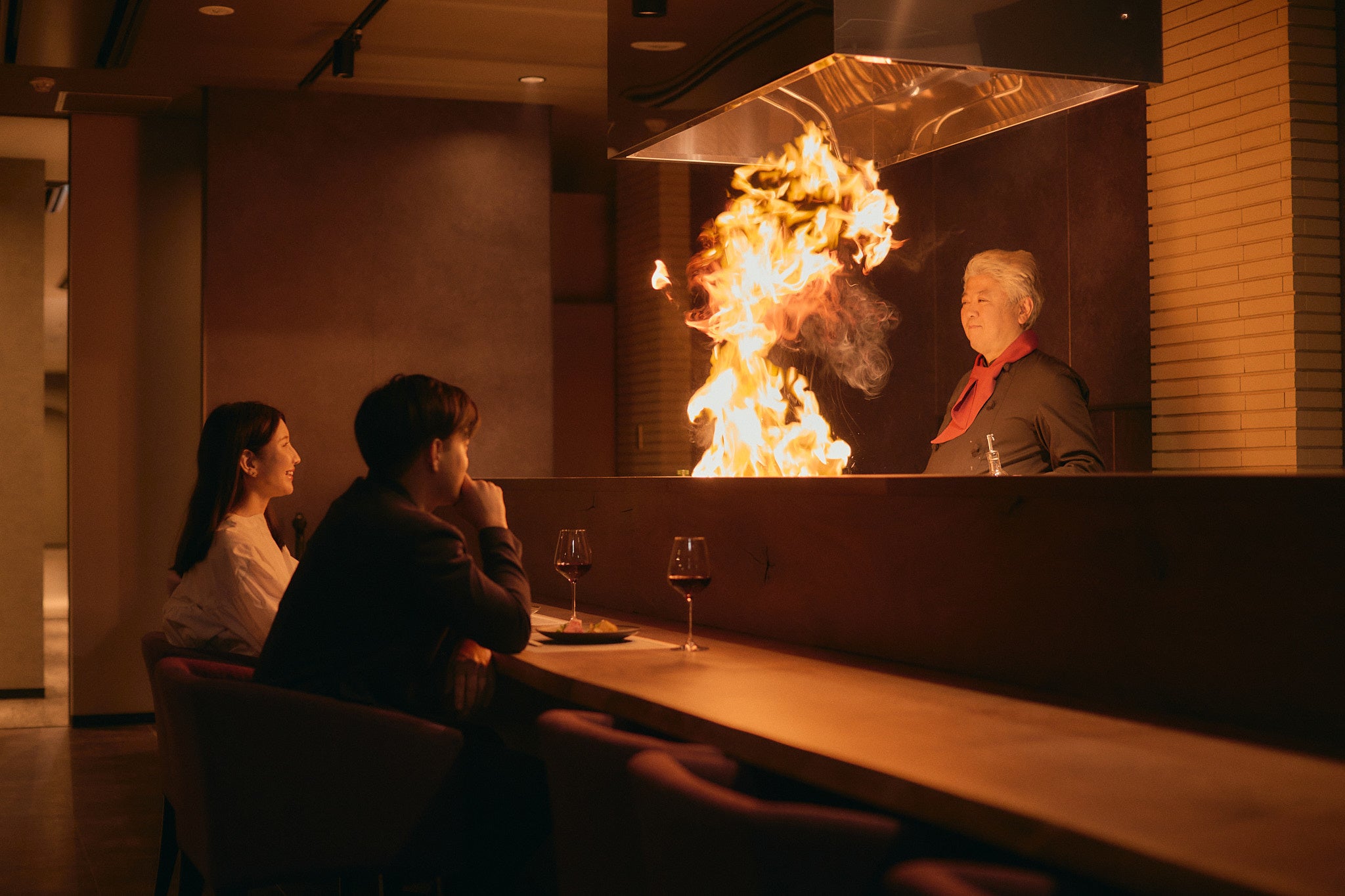 【秋保風雅】目の前で焼き上げるステーキ