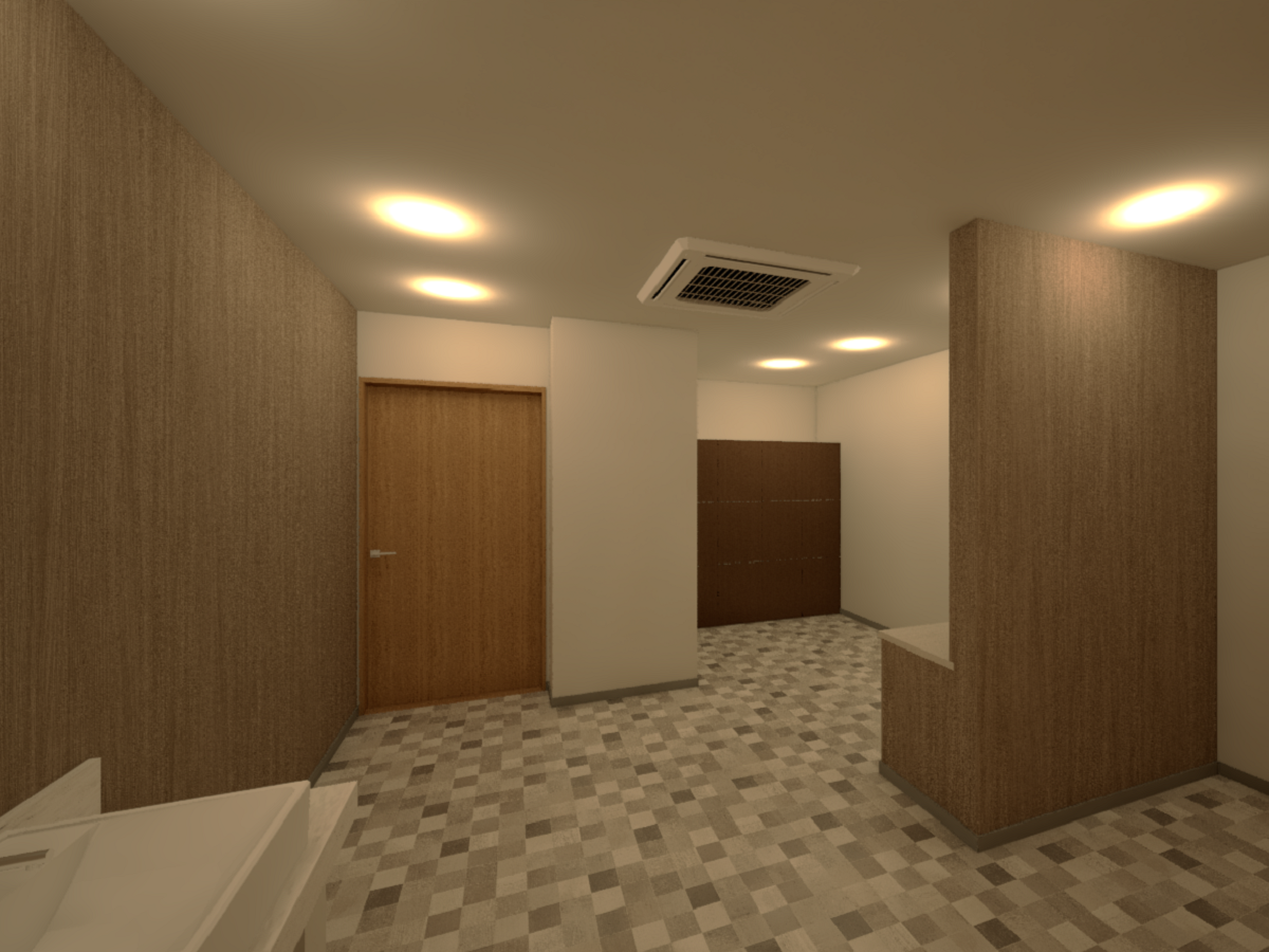 清潔感のある脱衣所