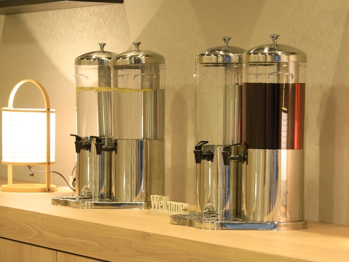 湯上り処にはデトックスウォーターも