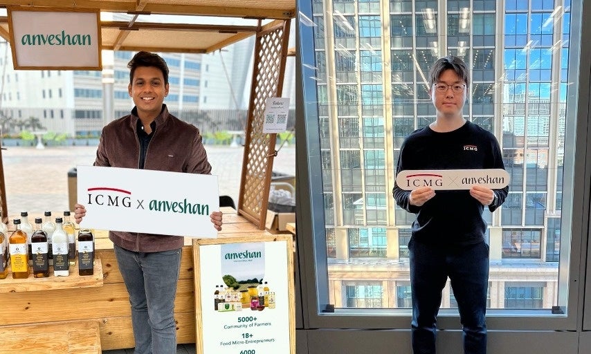 左：Anveshan Co-Founder Kuldeep Parewa氏 右：ICMG Partners Founder 舩橋元（ICMG丸の内オフィスにて）