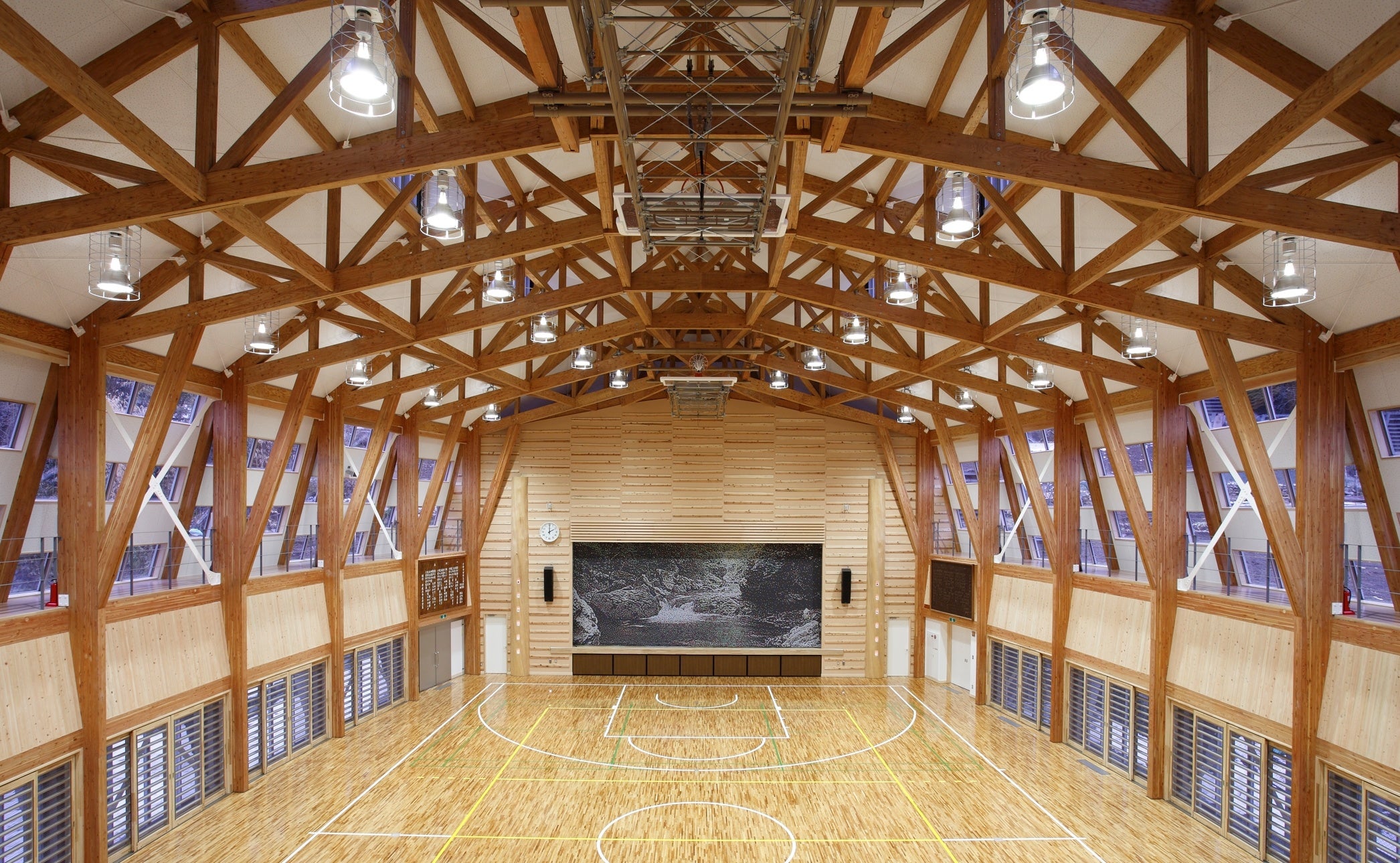 木構堂施工事例（小菅村体育館）