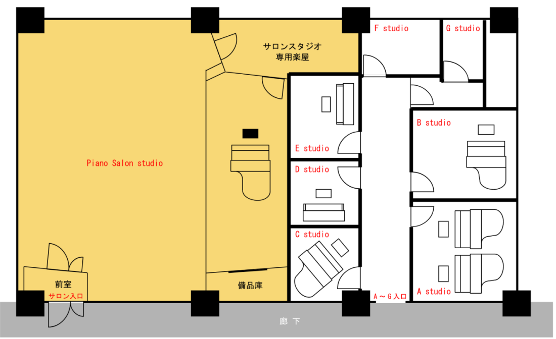 スタジオ内図面