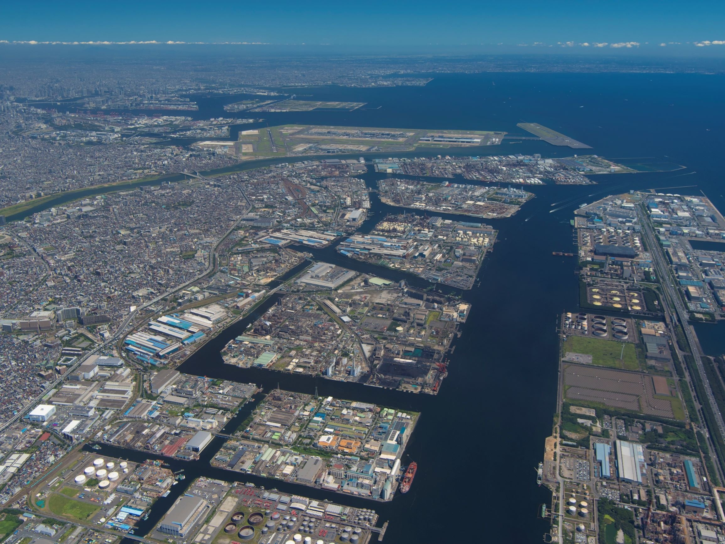 レゾナック川崎事業所航空写真（中央部）