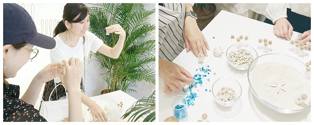 石垣島の海を感じるガラスアクセサリーの個展を恵比寿で開催