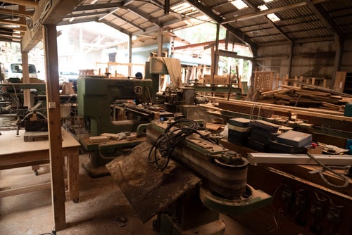 古い製材所の再生中