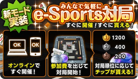 「ジャンナビ麻雀オンライン」新モード「e-Sports対局」リリース記念!総額50万円のNFT「ジャンナビチケット」をプレゼントキャンペーン開始! 「ジャンナビ麻雀オンライン」新モード「e-Sports対局」リリース記念!総額50万円のNFT「ジャンナビチケット」をプレゼントキャンペーン開始!