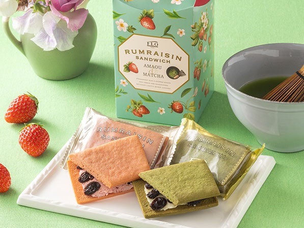 ラムレーズンサンド　抹茶＆あまおう苺　4個入り