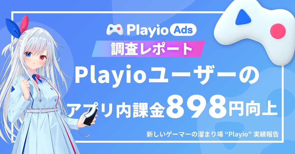 Playio導入でARPPU898円UP!ゲーマー行動変容データ公開 Playio導入でARPPU898円UP!ゲーマー行動変容データ公開