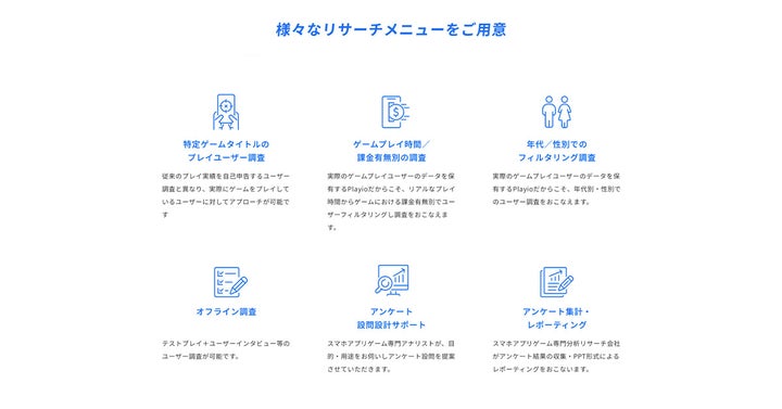 新サービス「Playio Research」がスマホゲームユーザーに革新的なリサーチ手法を提供 新サービス「Playio Research」がスマホゲームユーザーに革新的なリサーチ手法を提供