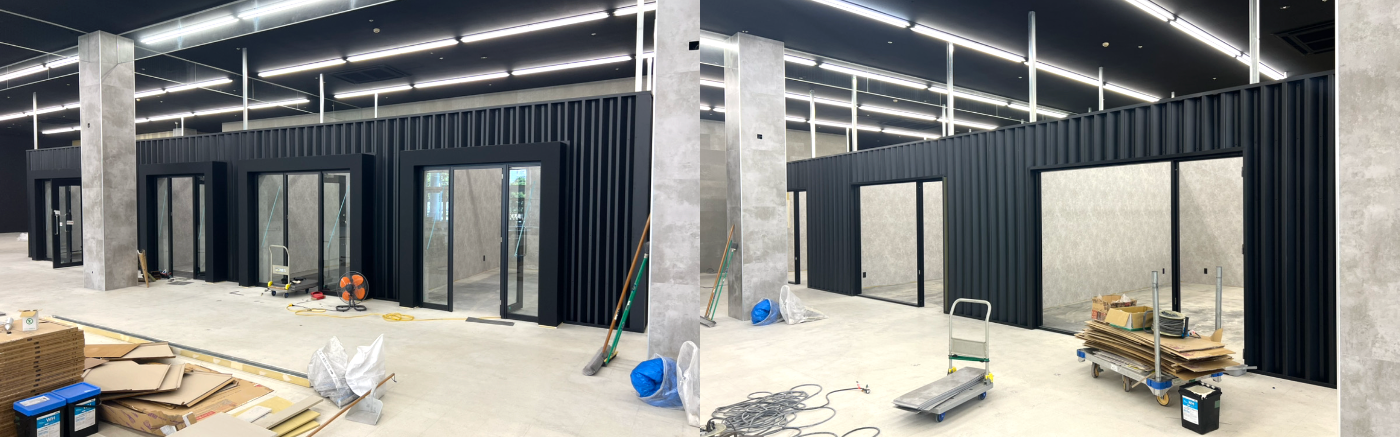 左：オフィス区画「D〜G」、右：オフィス区画「A〜C」