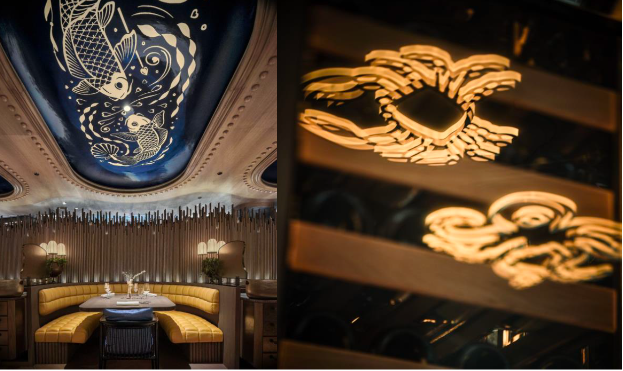 Italian Silhouette from left, Doodle Garden - ceiling detail Image credit AB Concept