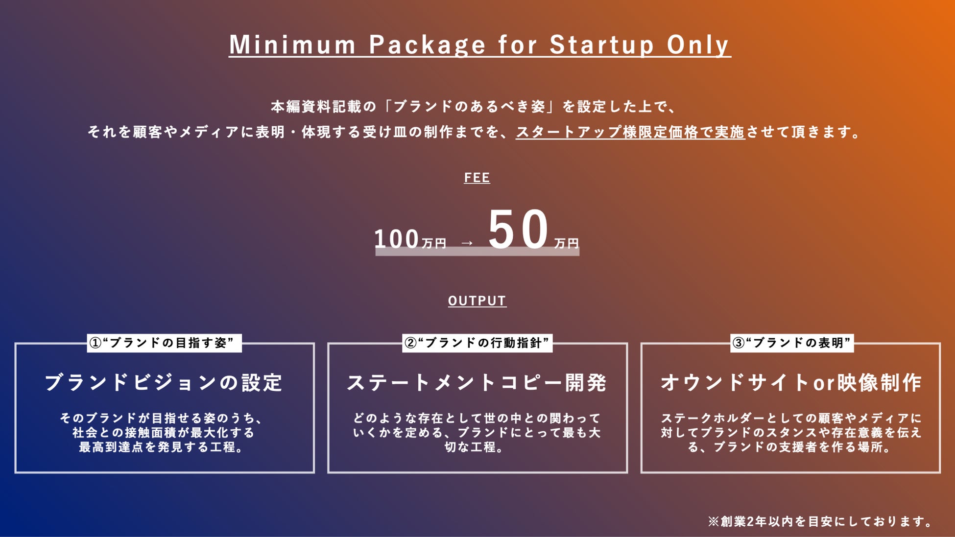 Creative Liberation Company GEKIがスタートアップ企業専用の