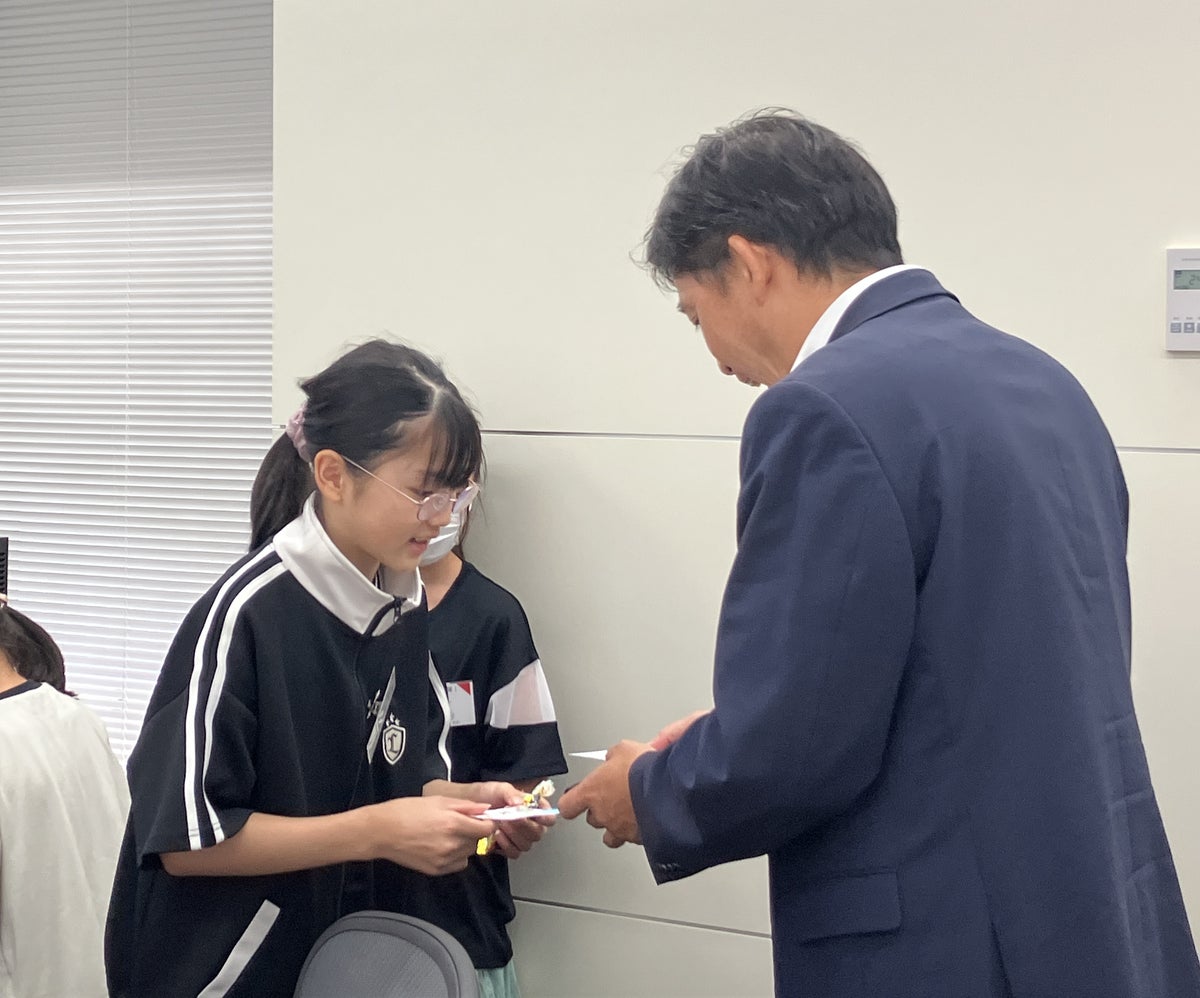 社長と名刺交換