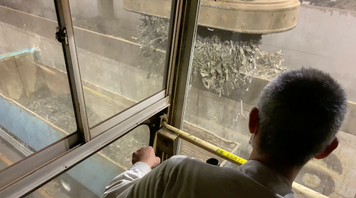 図1.東京製鐵宇都宮工場での検収作業現場