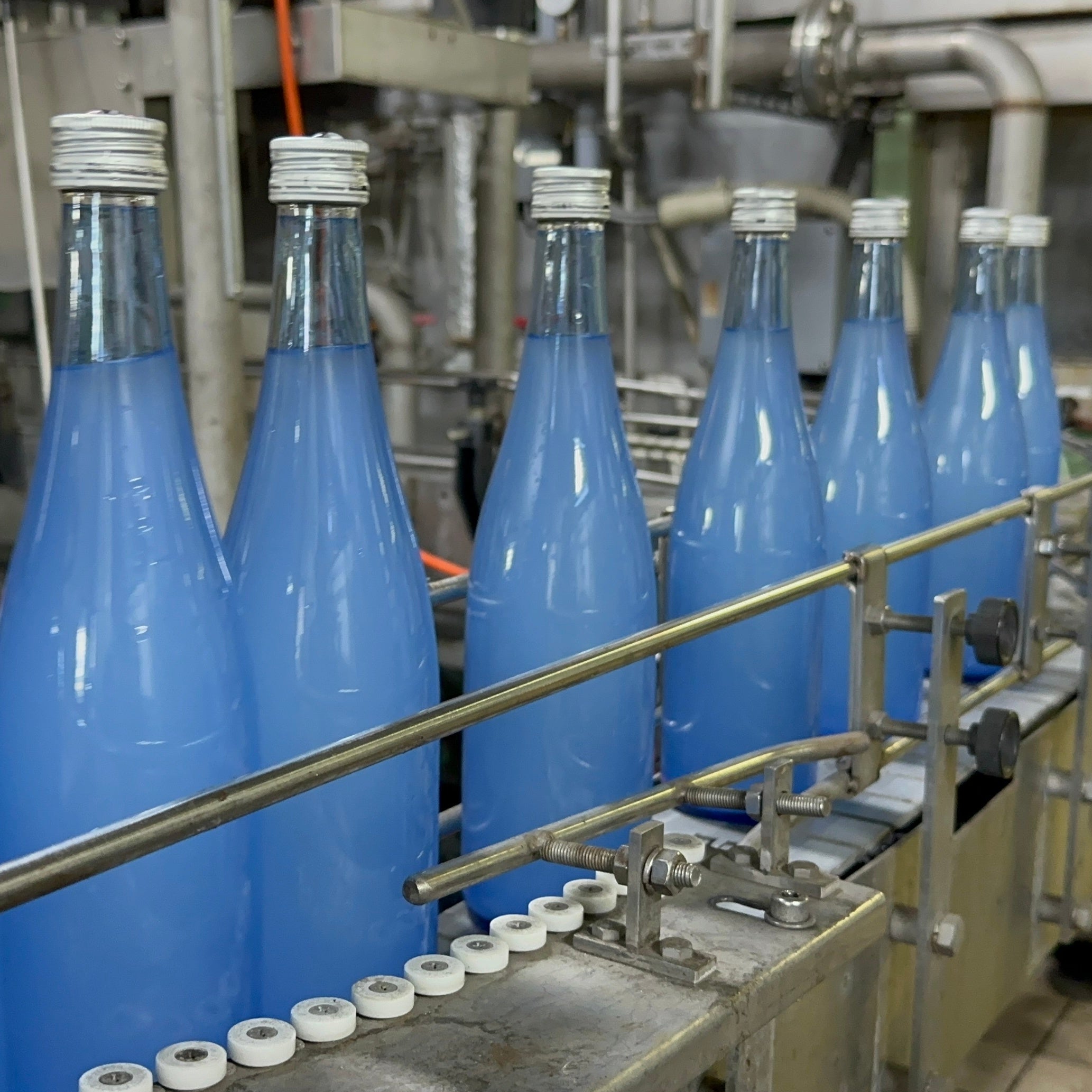 菊盛 純米吟醸にごり酒 春一輪 の瓶詰の様子