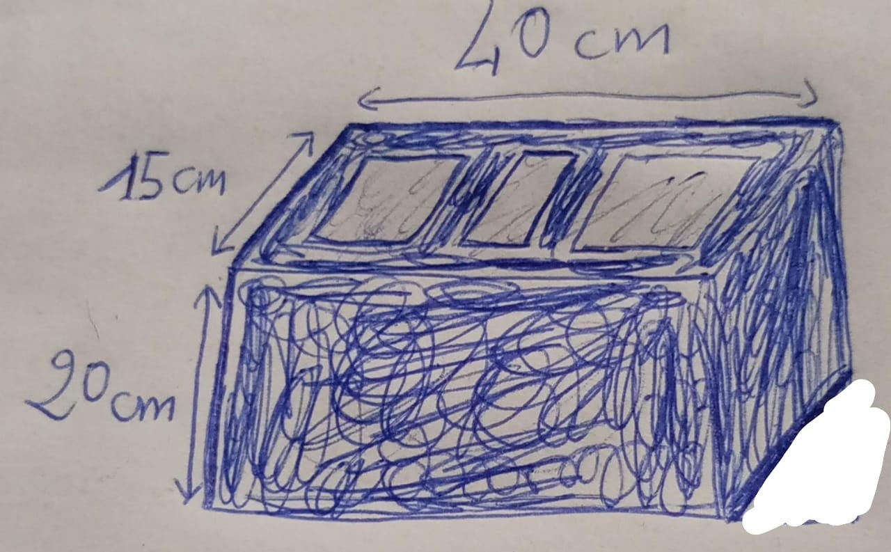 現地スタッフの土ブロックのスケッチ
