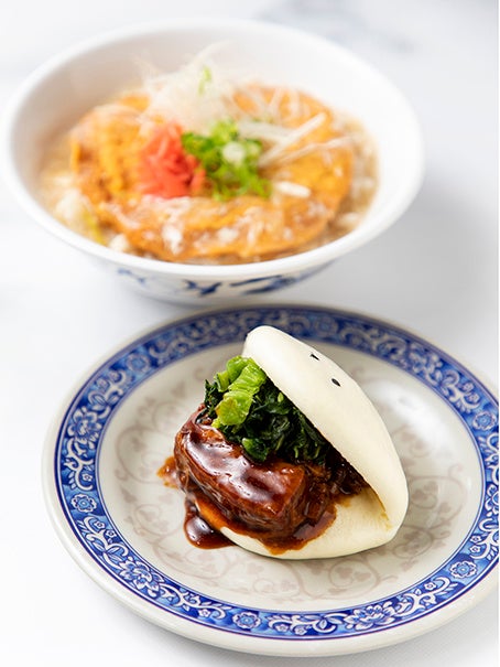 国産豚のとろとろ角煮や卵焼きごはん