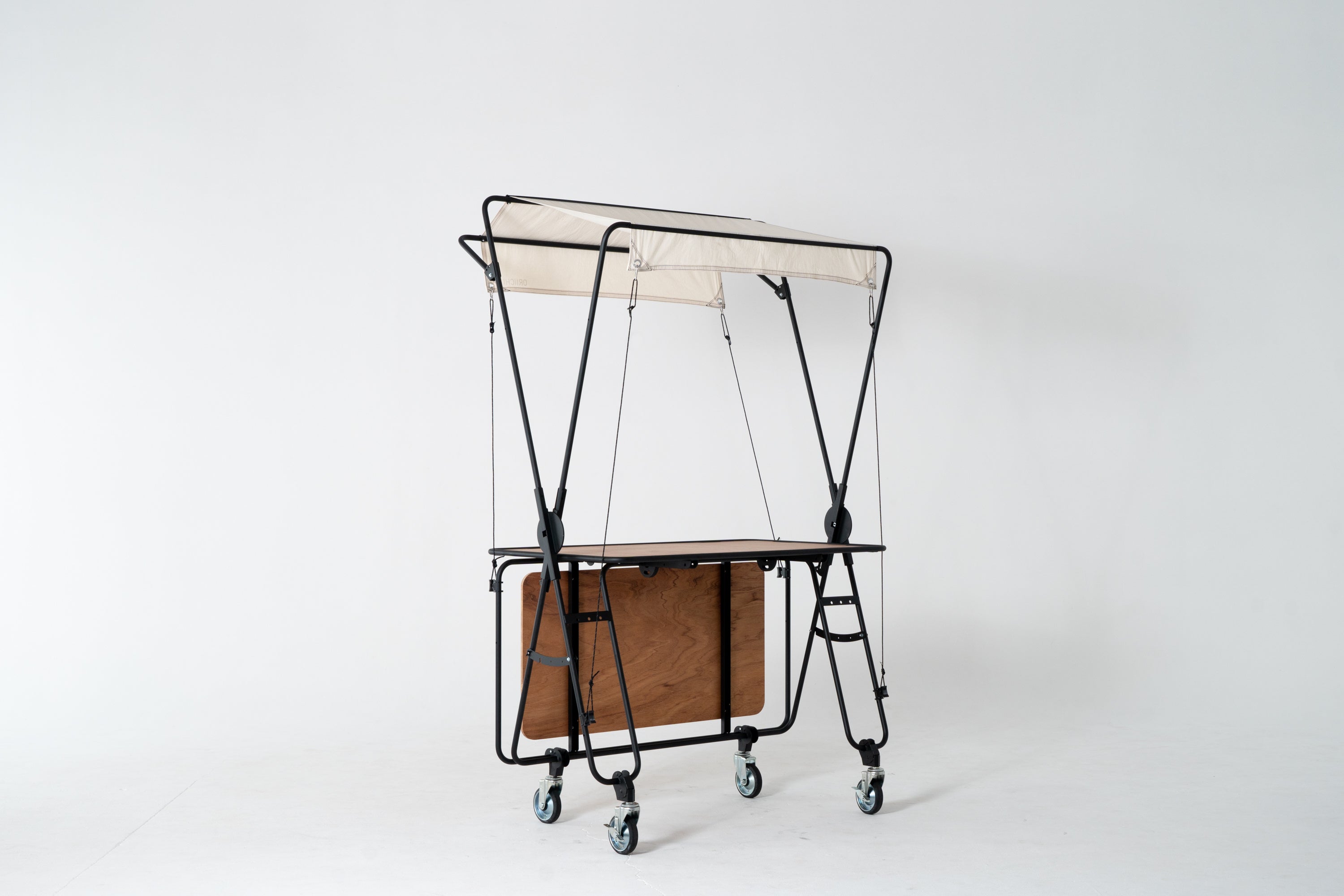 マルシェなどに☺︎アカシア集成材を使ったペンダント用什器 ORIICHI 折りたたみ式マルシェ什器 Foldable market stall