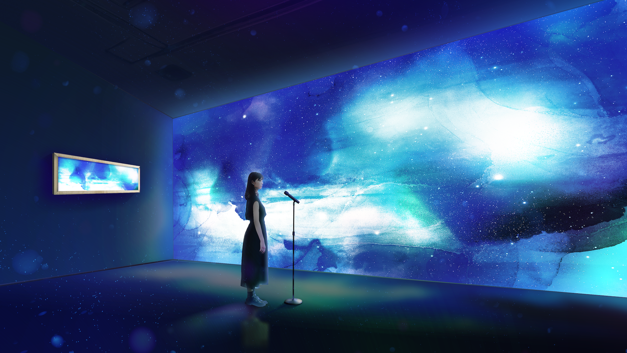 デジタルアート展「光と映像 ー 混ざり合う音 / 共鳴し融合する木箱