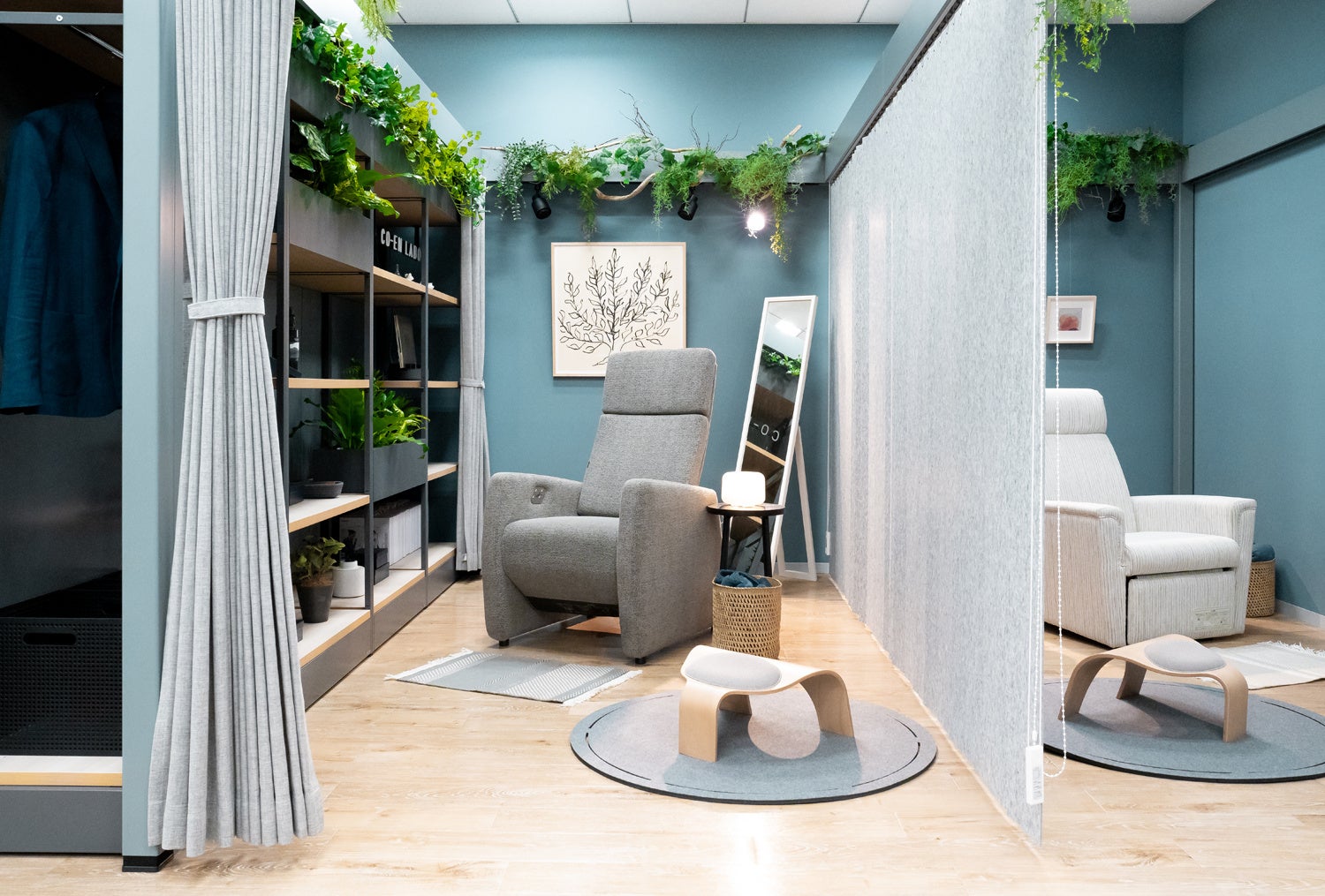 プライバシーを確保した仮眠スペースの設置