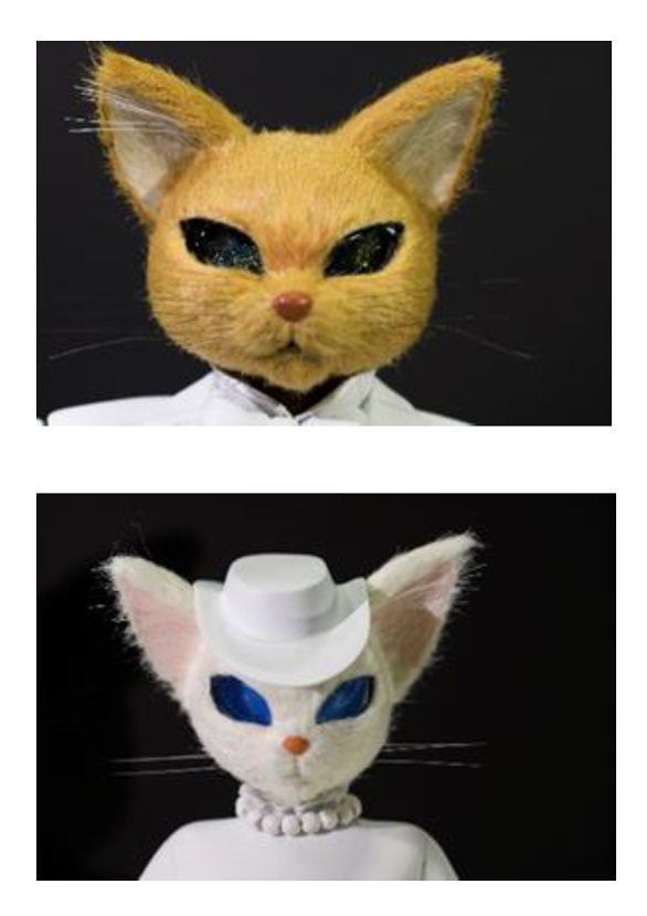 バロンとルイーゼの頭部検証用模型