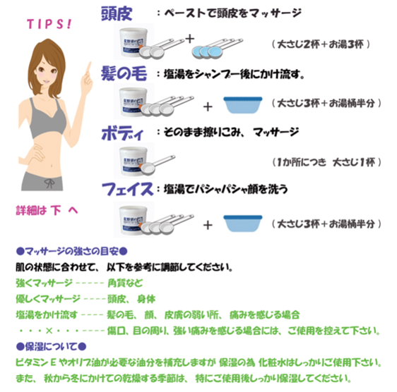 星野家の塩：幅広い用途