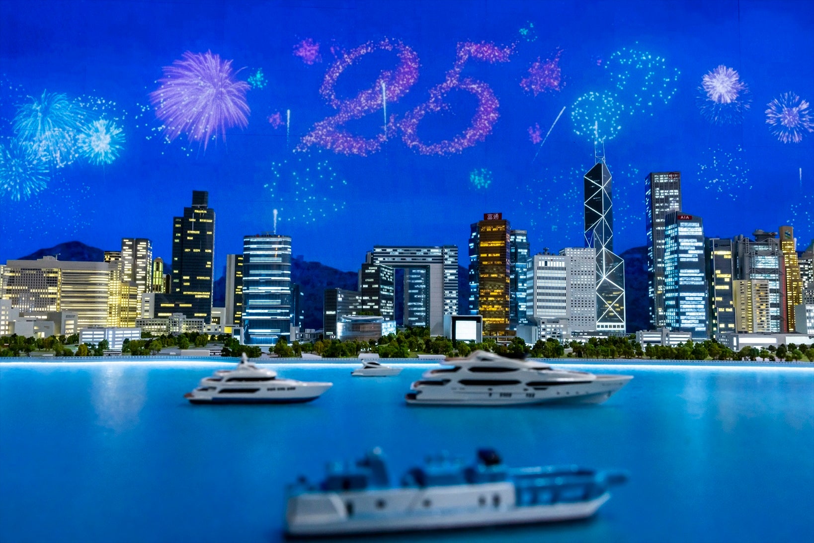 「香港の象徴、ビクトリアハーバー」