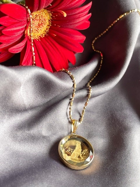 コインネックレス K２４ウルフ