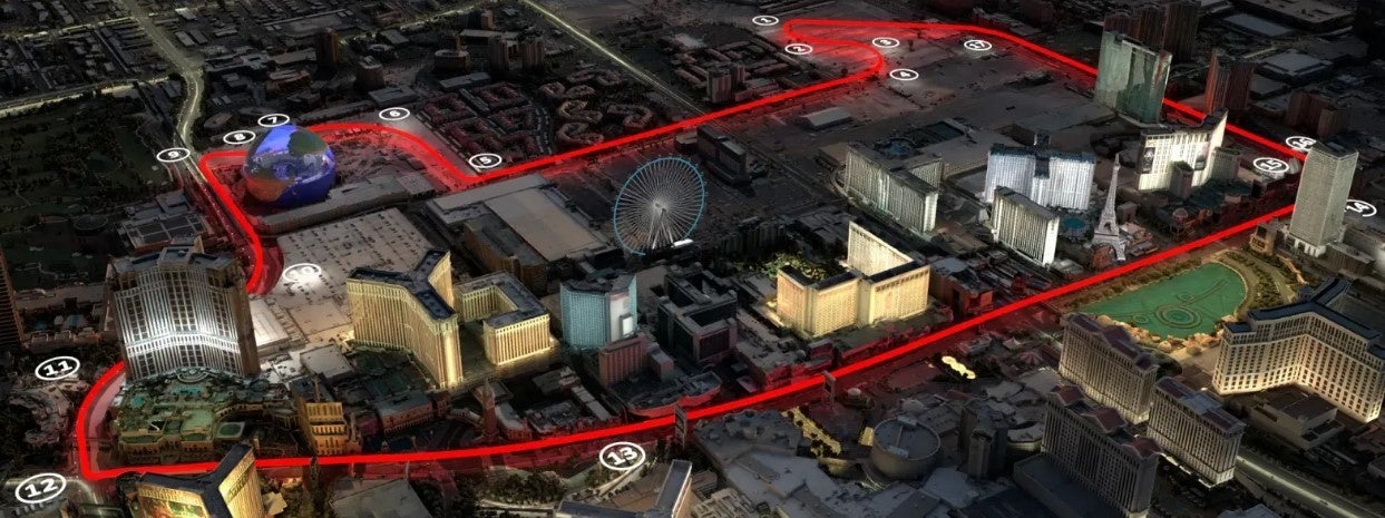 F1ラスベガスグランプリ2023コースレイアウト