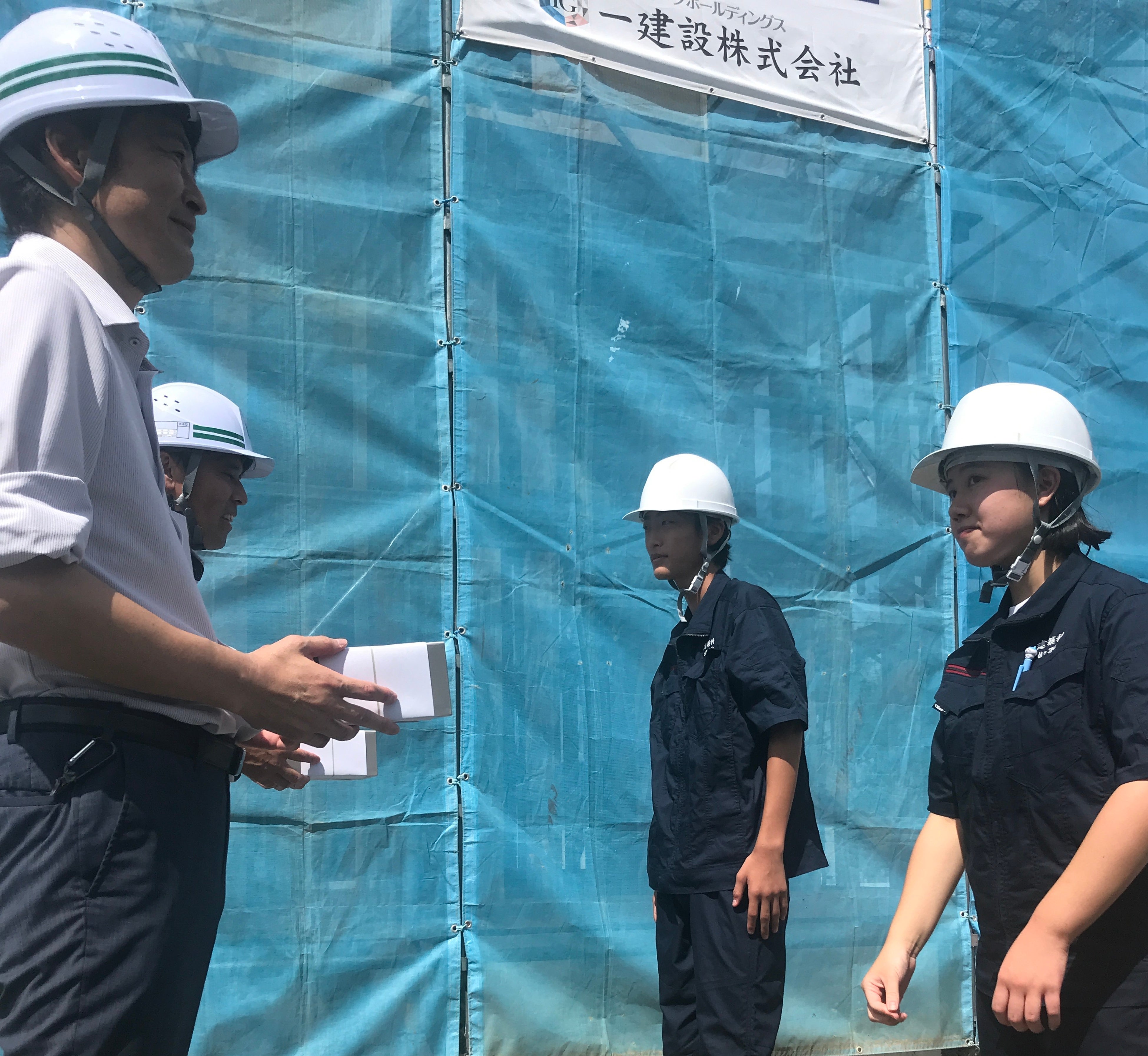 宮城県柴田郡柴田町で開催した建築現場見学会の様子