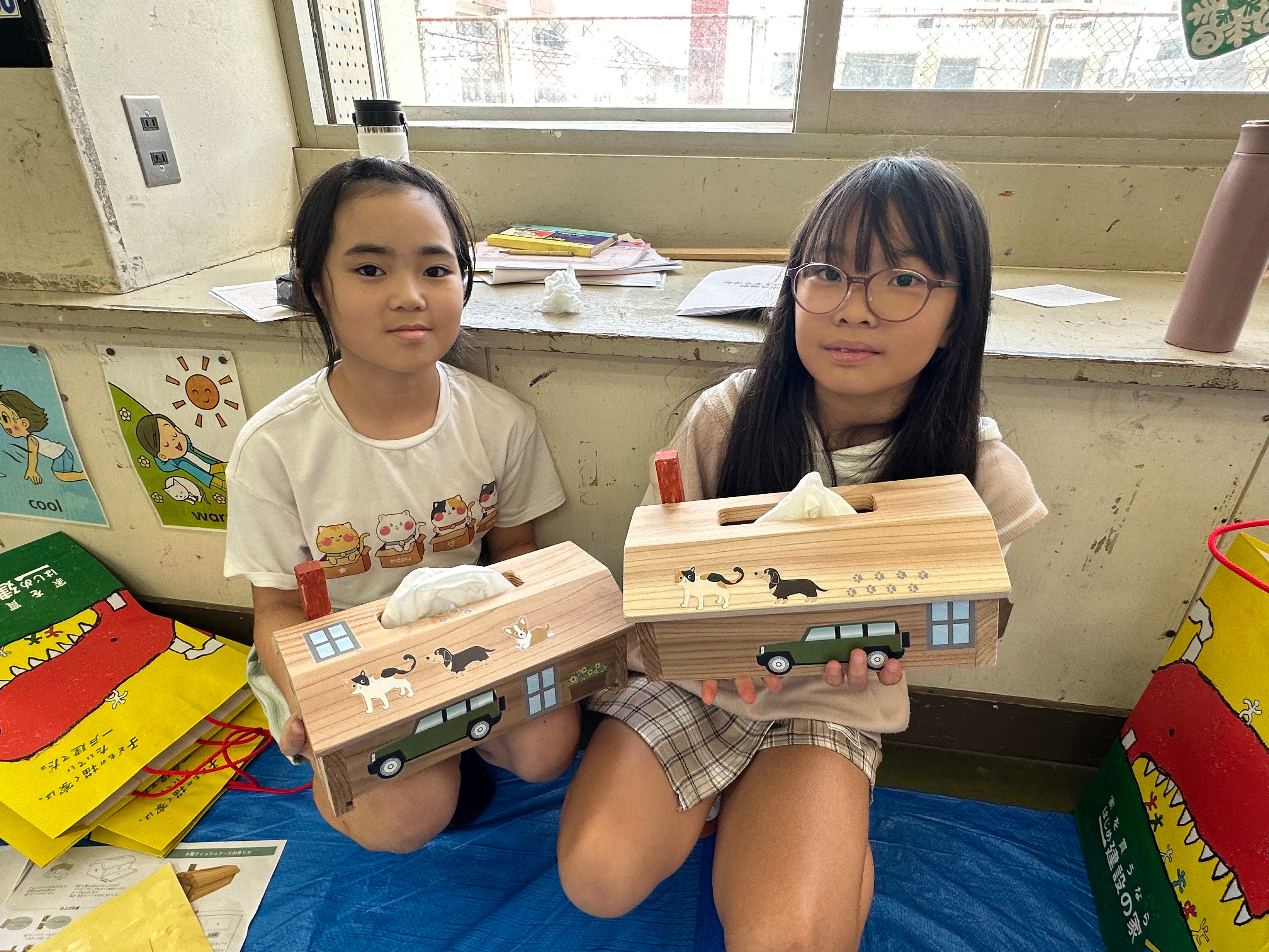 2部「木造キットの組み立て」の様子