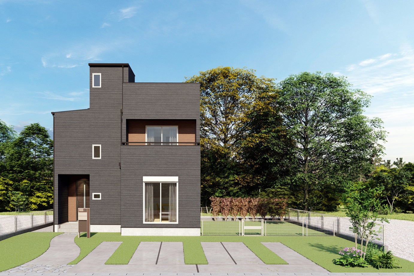 スカイバルコニープラン外観パース