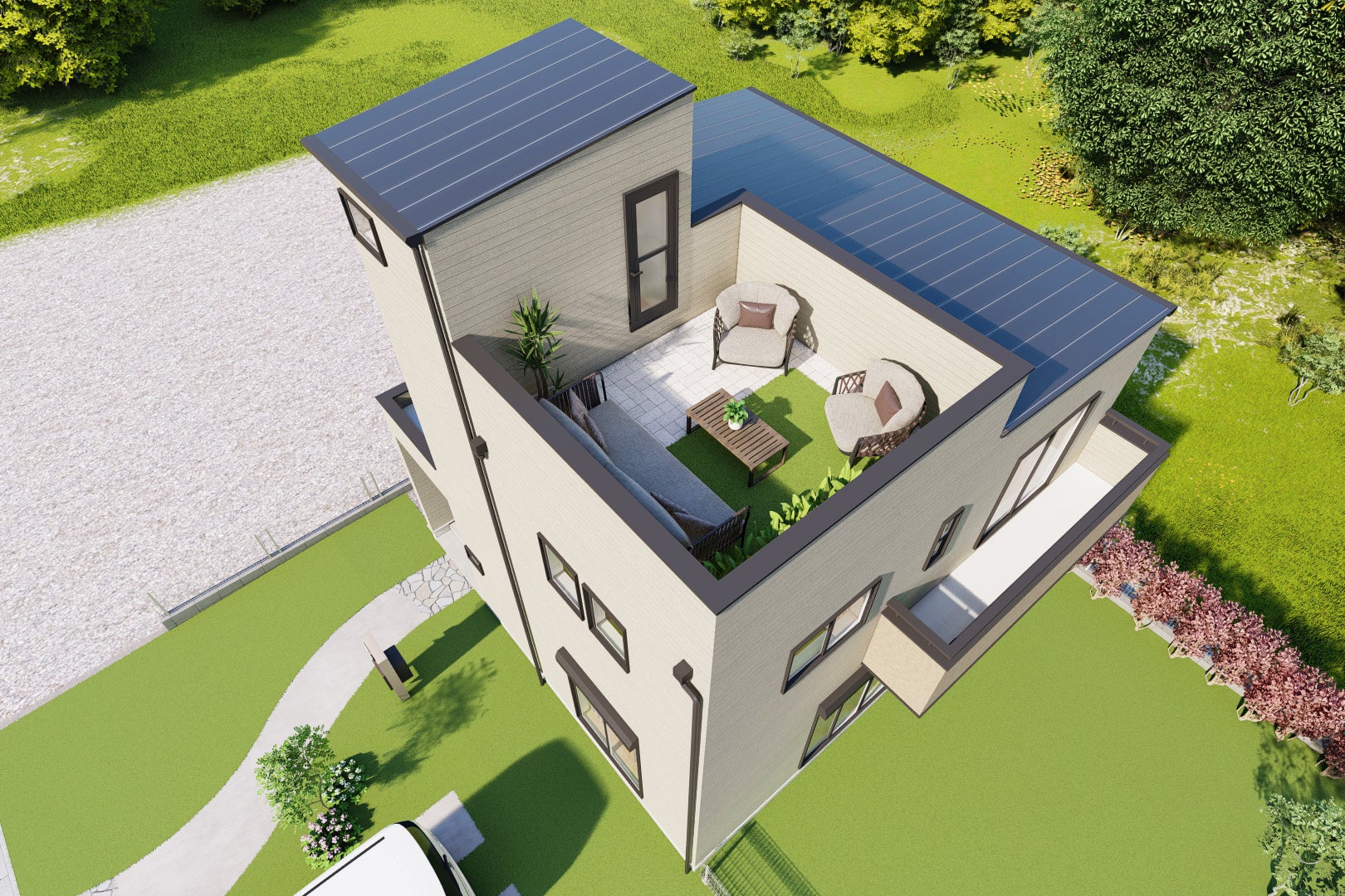 空を楽しむスカイバルコニー