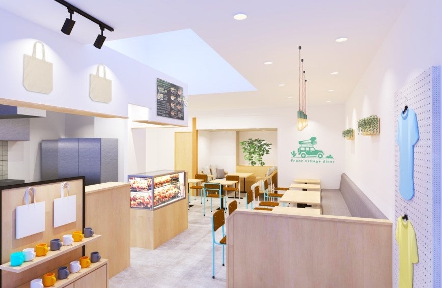 白を基調に落ち着いて柔らかい雰囲気の店内