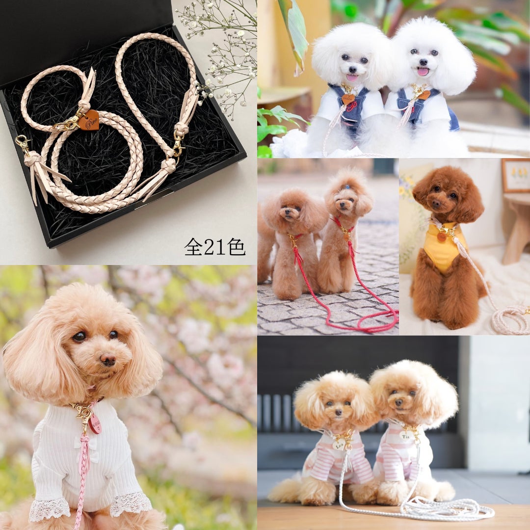 犬 首輪 リード 本革 日本製 オーダーメイド 35cm ハンドメイド 犬 首輪 リード 本革 日本製 オーダーメイド 35cm ハンドメイド