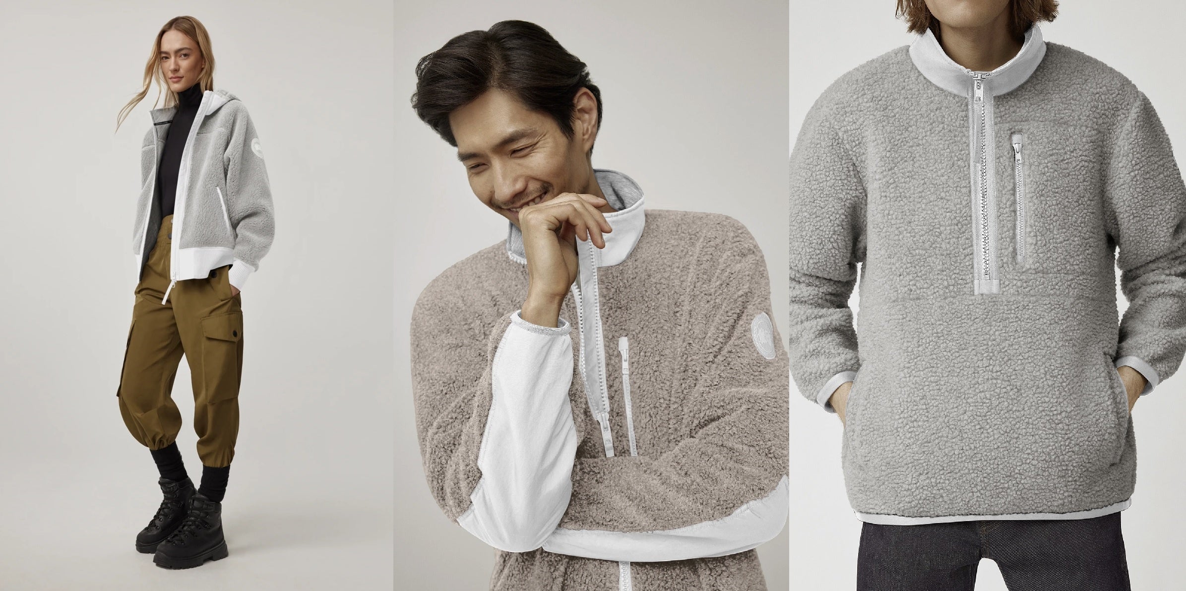 Simcoe Fleece Hoody（¥74,800）, Kelowna Fleece Jacket（¥74,800）, Renfrew Fleece Pullover（¥70,400）】