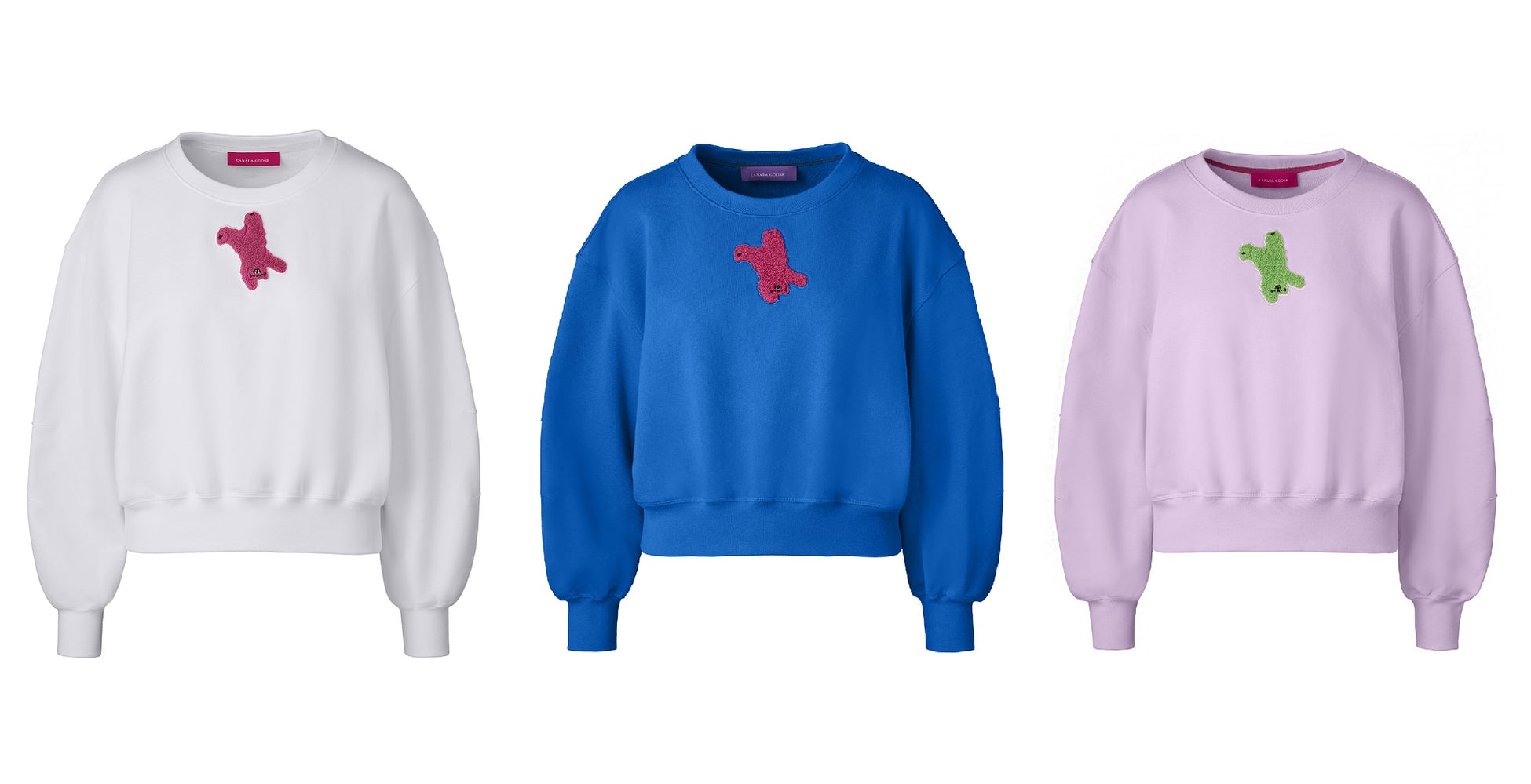 【左から:White , Blue Op 2 , Baby Pink】
