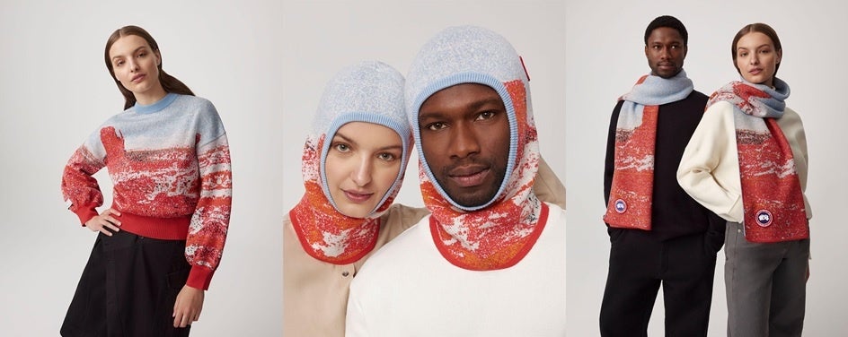 Landscape Wool Knit Sweater&nbsp; ¥113,300 ,Landscape Wool Knit Balaclava ¥49,500 ,Landscape Wool Knit Scarf ¥49,500（各tax in）