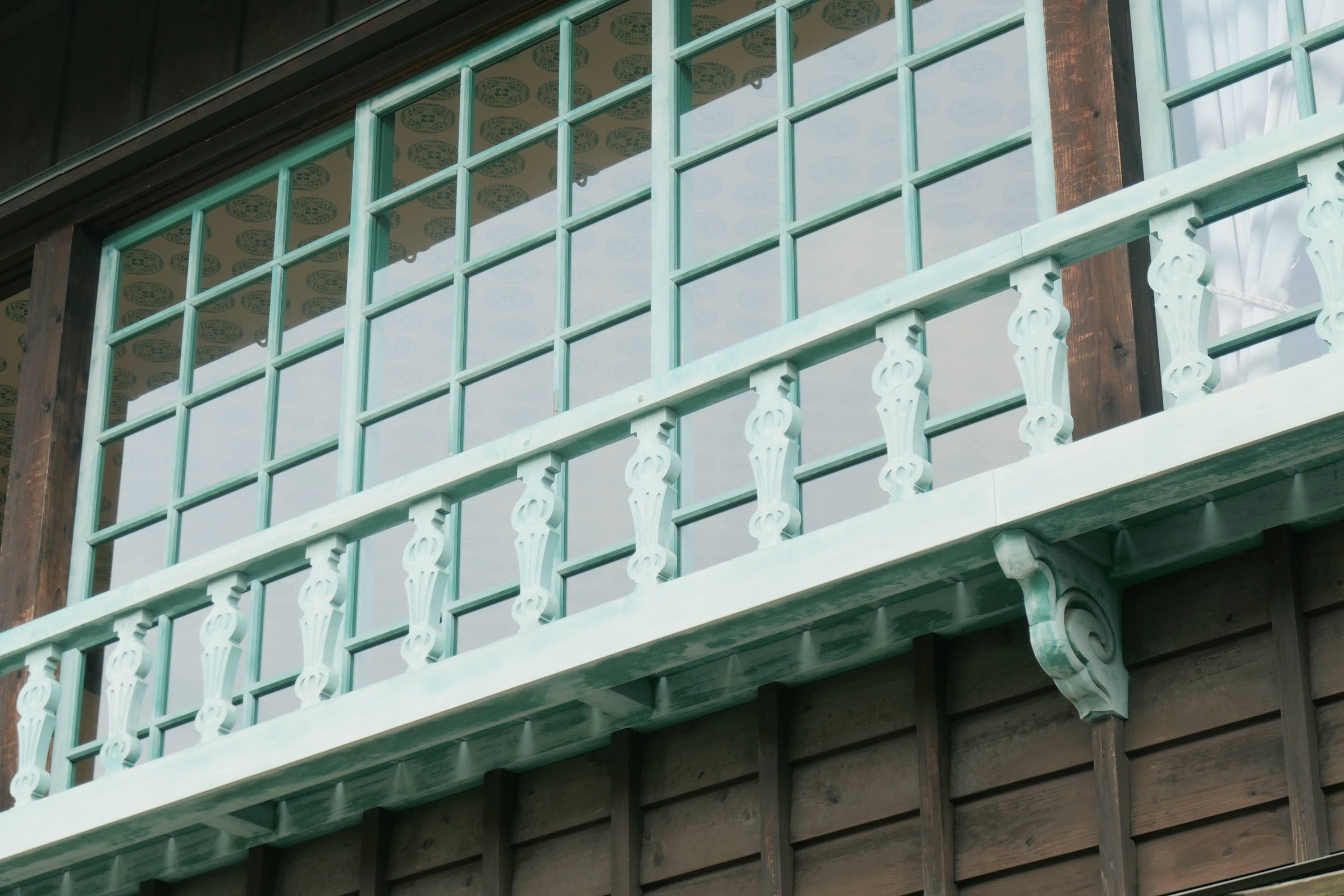 特徴的な柵のデザイン